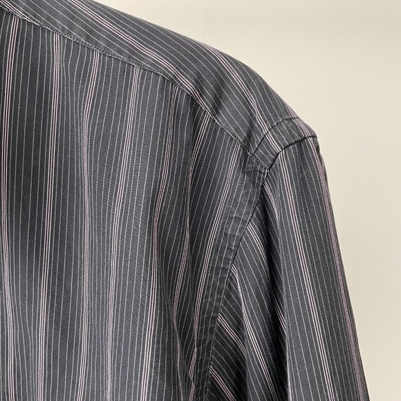 Mens Dolce & Gabbana Classic Fit Striped Long Sleeve Button Up Shirt, Size 17.5 - Picture 2 of 6